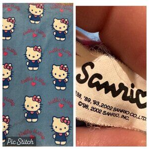 😻💖Y2K Authentic Vintage 2002 Sanrio Hello Kitty Blue Fleece Throw Blanket